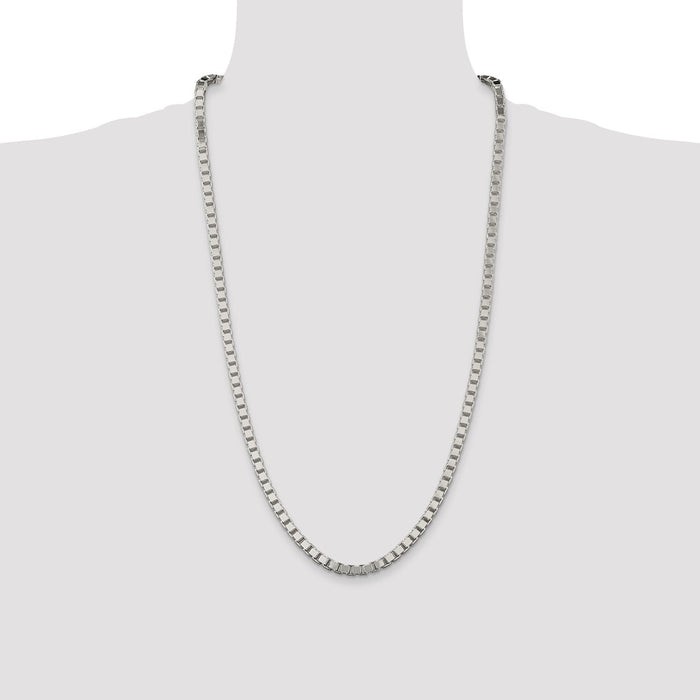Buy Exclusive 4.5mm Sterling Silver Box Chain - Stylish, Affordable Jewelry-4
