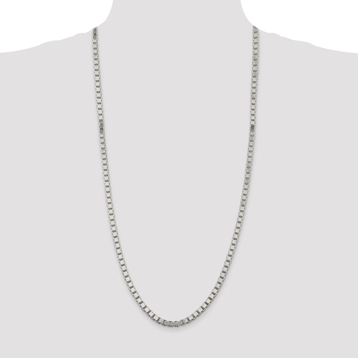 High-Quality 4.5mm Sterling Silver Box Chain - Stylish & Affordable Jewelry-4