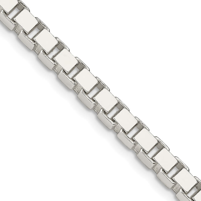 High-Quality 4.5mm Sterling Silver Box Chain - Stylish & Affordable Jewelry-1