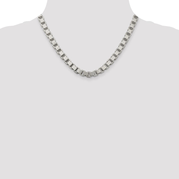 Buy Stylish 7mm Sterling Silver Box Chain - High-Quality Value Jewelry-4