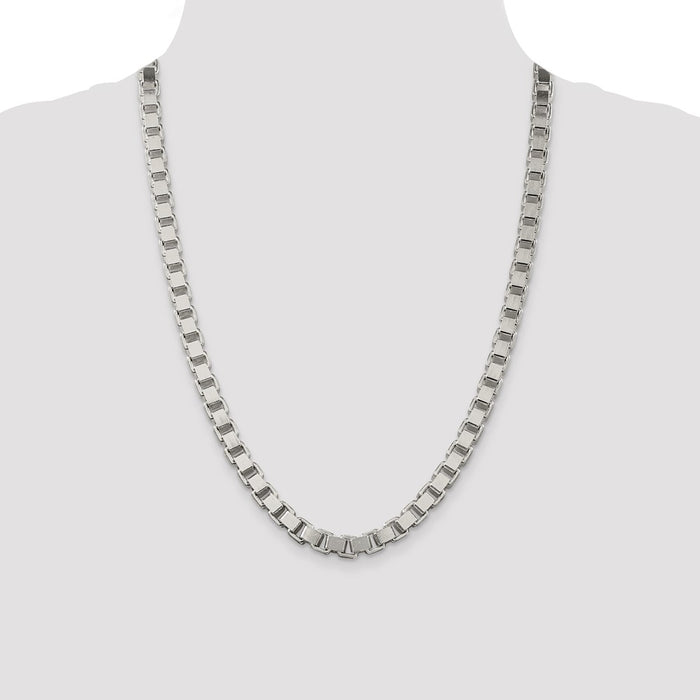 Buy 7mm Sterling Silver Box Chain - Stylish & High-Quality at Great Value-4