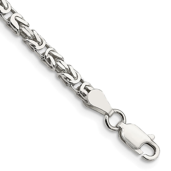 Buy Stylish 2.5mm Sterling Silver Byzantine Chain Necklace - Affordable Luxury-1