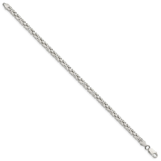 Buy Stylish 3.25mm Sterling Silver Byzantine Chain Necklace at Affordable Price