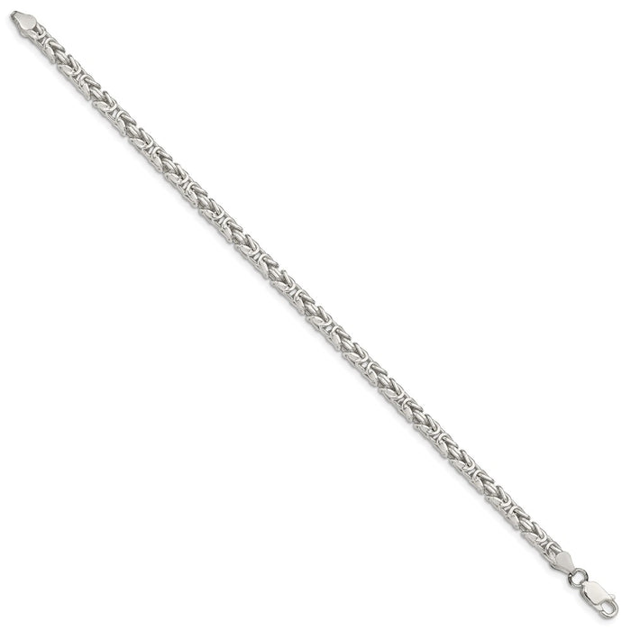 Buy Stylish 3.25mm Sterling Silver Byzantine Chain Necklace at Affordable Price-2