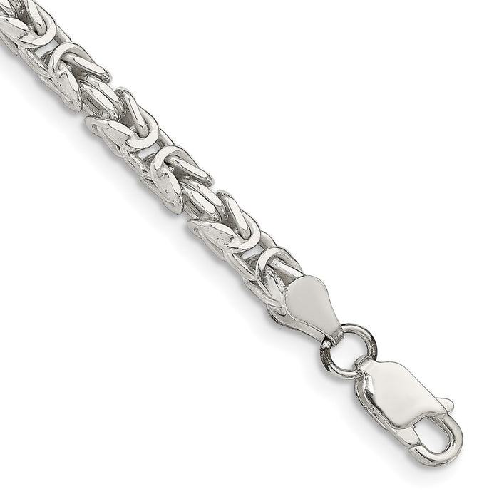 Buy Stylish 3.25mm Sterling Silver Byzantine Chain Necklace at Affordable Price-1