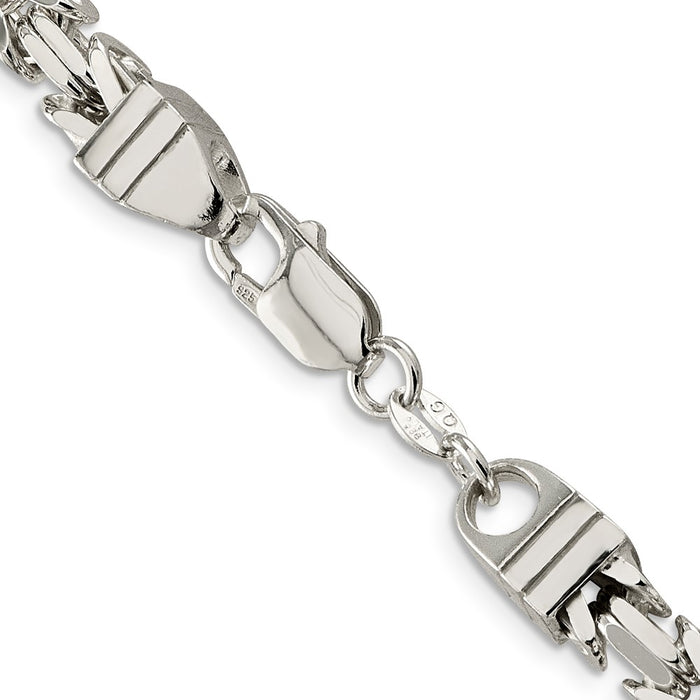 Buy Exclusive 6mm Sterling Silver Byzantine Chain - Stylish & Affordable Elegance-3