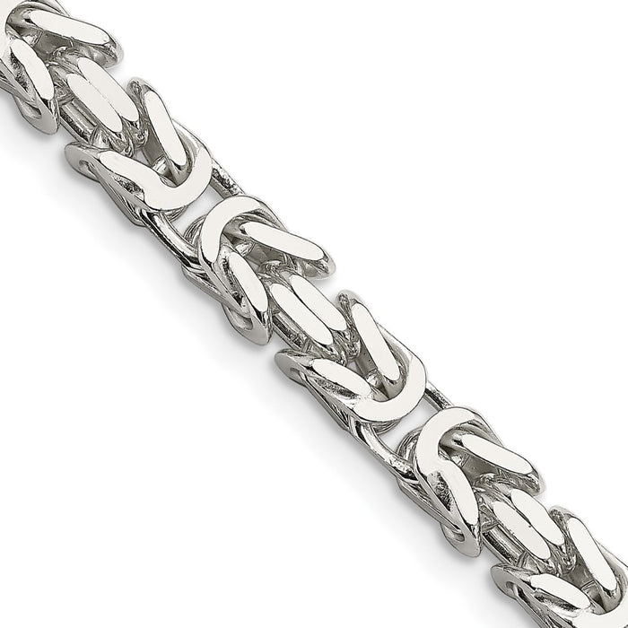 Buy Exclusive 6mm Sterling Silver Byzantine Chain - Stylish Value Jewelry-1