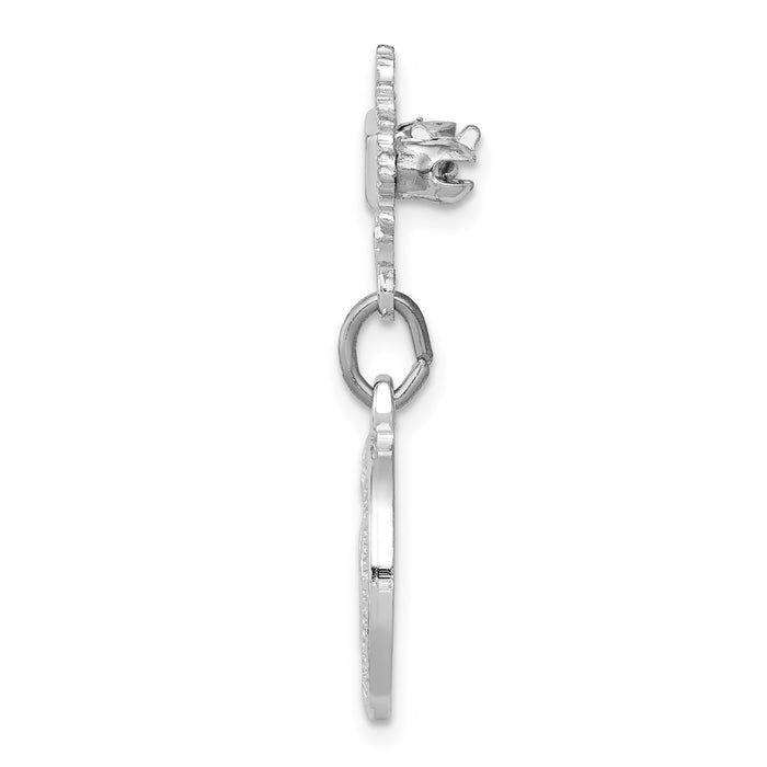 Buy Exclusive Rhodium-Plated Sterling Silver Miraculous Medal Dangle Brooch-2