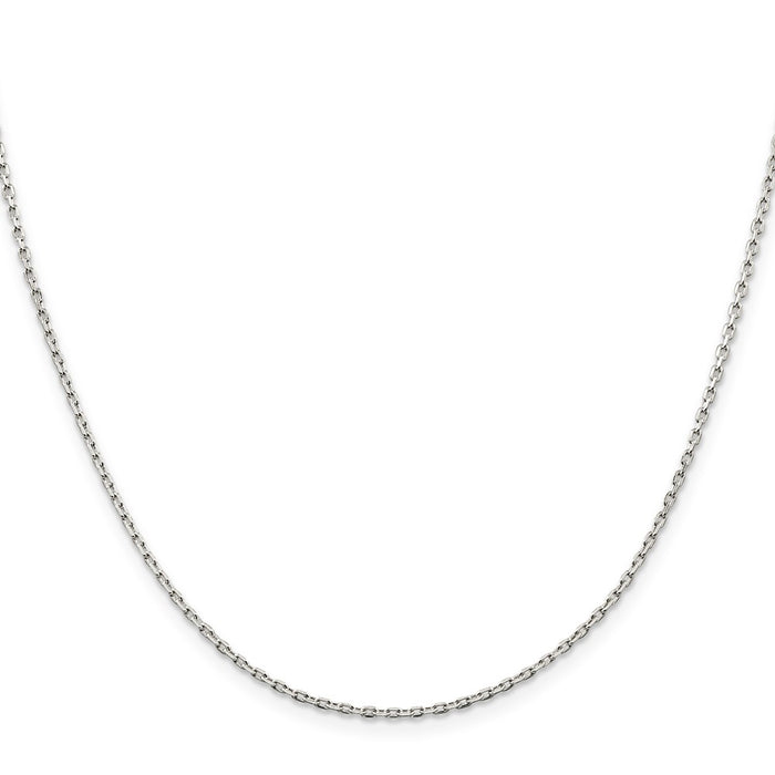 Buy Stylish 1.5mm Beveled Oval Cable Chain in High-Quality Sterling Silver-2