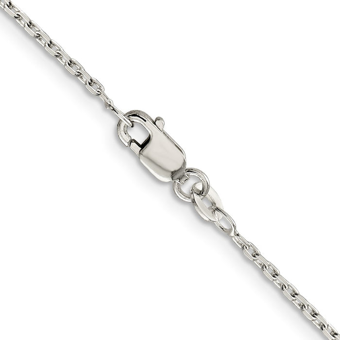 Buy Stylish 1.5mm Beveled Oval Cable Chain in High-Quality Sterling Silver-3
