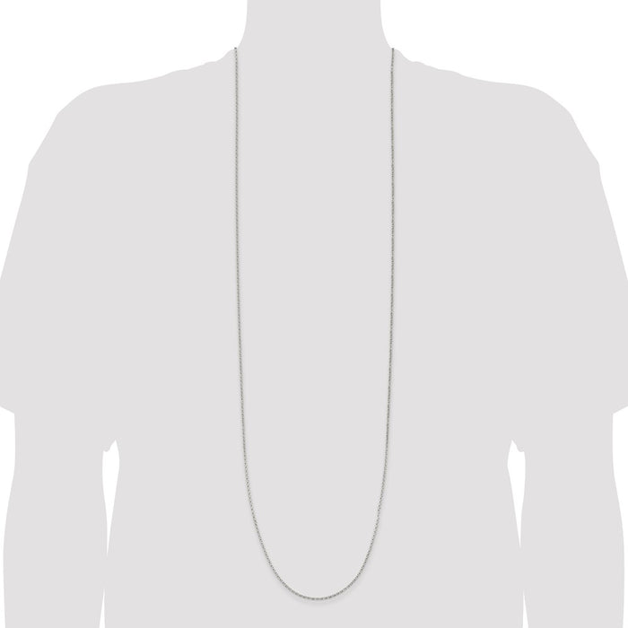 Buy Stylish 1.5mm Beveled Oval Cable Chain in High-Quality Sterling Silver-4