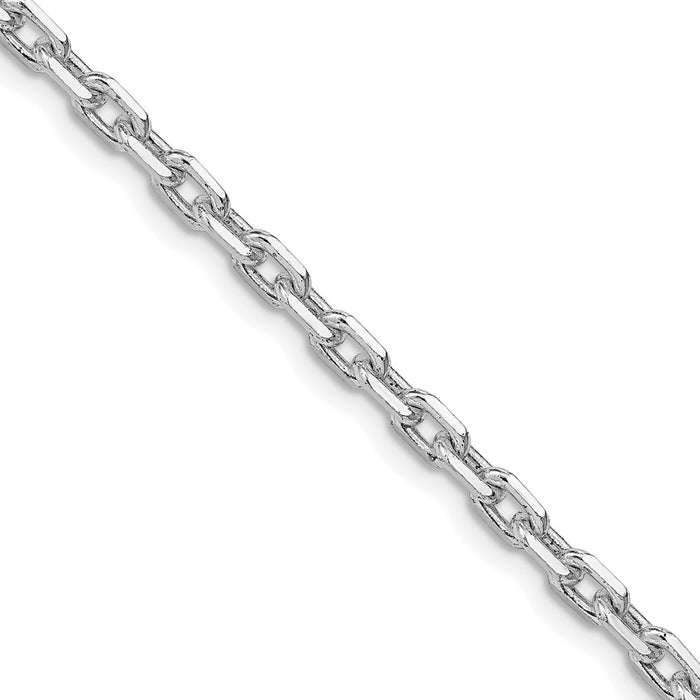 High-Quality Rhodium-Plated Sterling Silver 3.95mm Cable Chain | Stylish Value-1