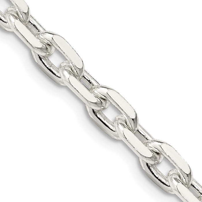 Exclusive Sterling Silver 5.4mm Beveled Oval Link Cable Chain | Stylish Value-1