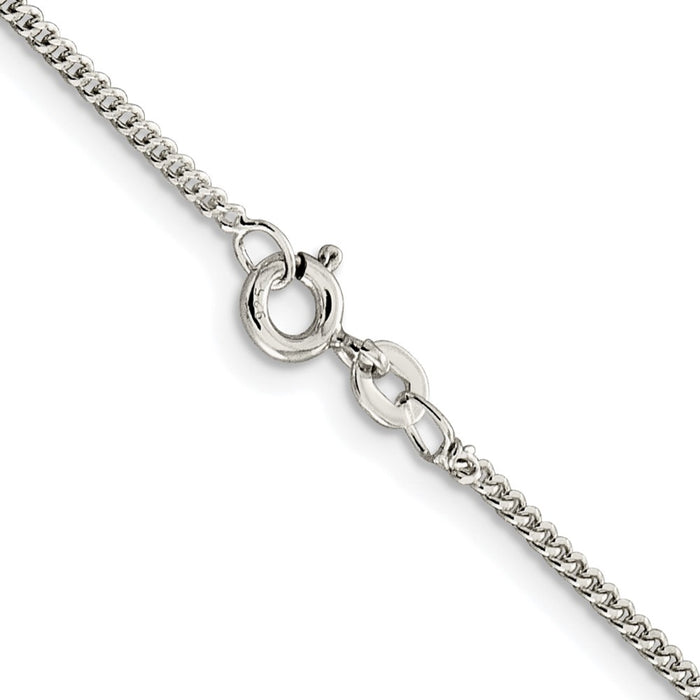 High-quality Rhodium-Plated Sterling Silver 1.5mm Curb Chain - Stylish Value-3
