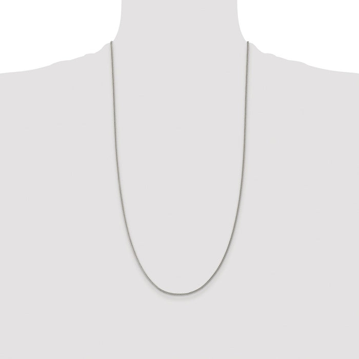 High-quality Rhodium-Plated Sterling Silver 1.5mm Curb Chain - Stylish Value-4