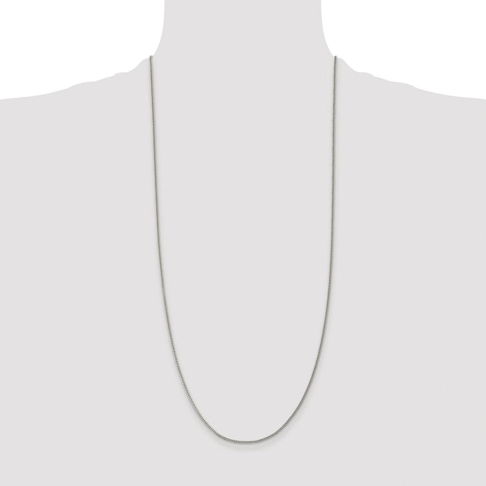 Buy Exclusive 1.5mm Rhodium-Plated Sterling Silver Curb Chain | Stylish Value-4