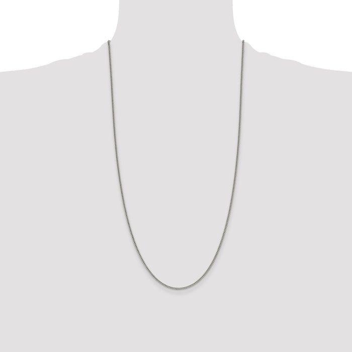 High-quality 1.75mm Sterling Silver Curb Chain - Stylish & Affordable Jewelry-4