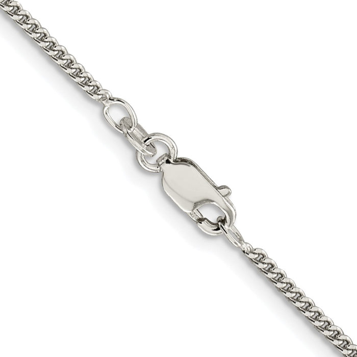 Buy Stylish Rhodium-Plated Sterling Silver Curb Chain 1.75mm - Affordable Luxury-3