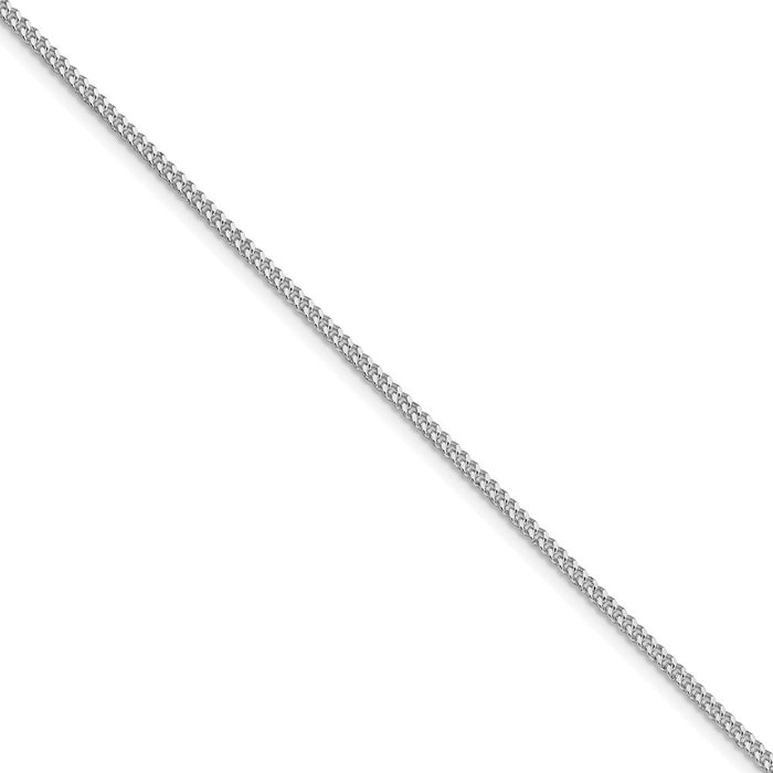 High-Quality Rhodium-Plated Sterling Silver 1.75mm Curb Chain - Stylish Value-1