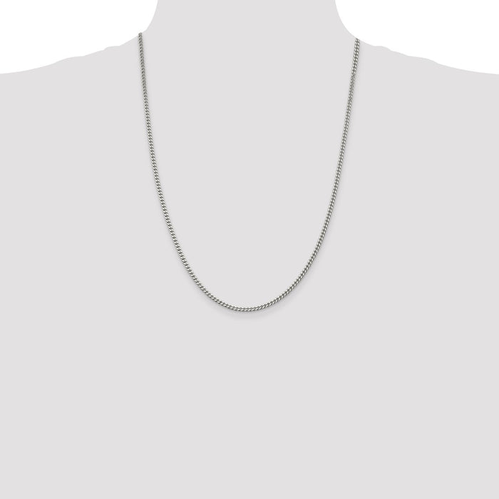 Buy Stylish 3mm Sterling Silver Curb Chain - High-Quality & Affordable Price-4