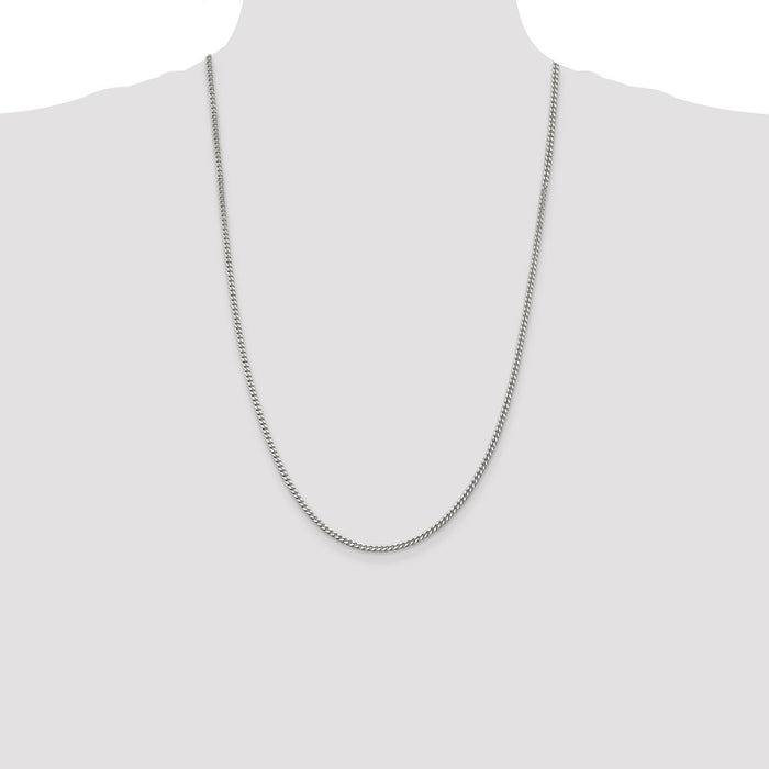 Buy Stylish 3mm Sterling Silver Curb Chain - Affordable Luxury Jewelry-4