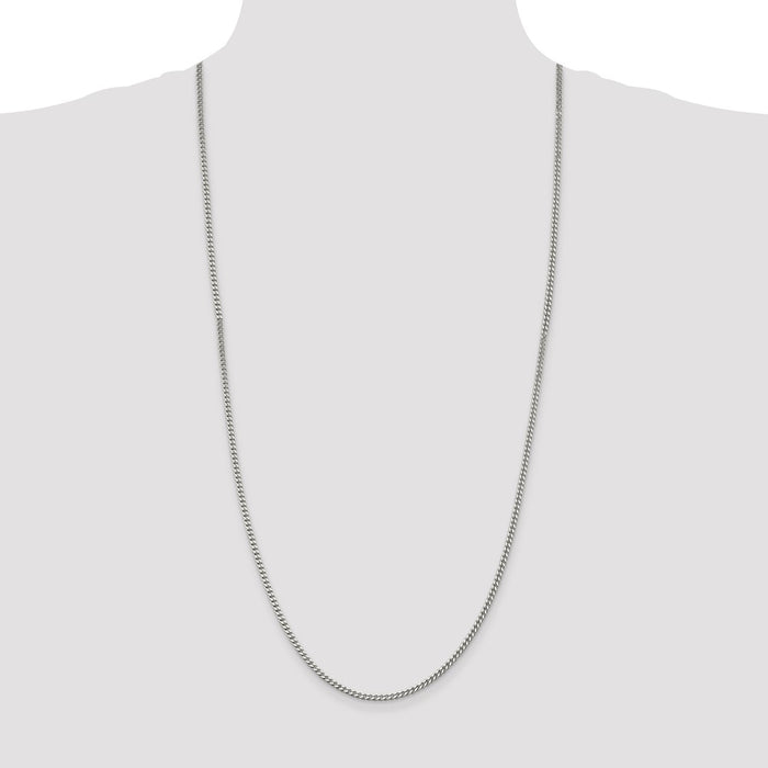 Buy 3mm Sterling Silver Curb Chain - Stylish & Affordable Jewelry Accessory-4