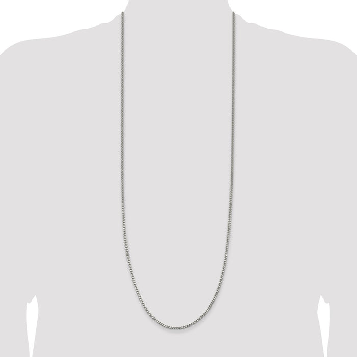 Buy 3mm Sterling Silver Curb Chain - Stylish & Affordable Jewelry Option!-4