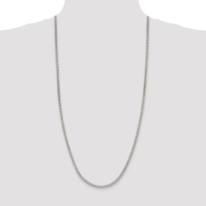 Buy 3.5mm Sterling Silver Curb Chain - Stylish Design, Affordable Luxury!-4