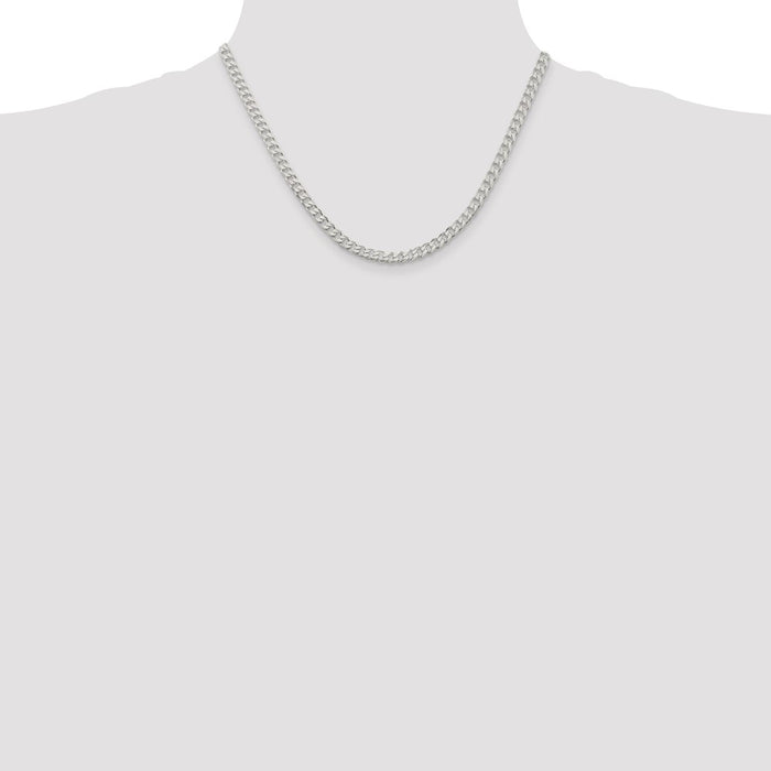 High-Quality 4.5mm Sterling Silver Curb Chain - Stylish & Affordable Jewelry-4