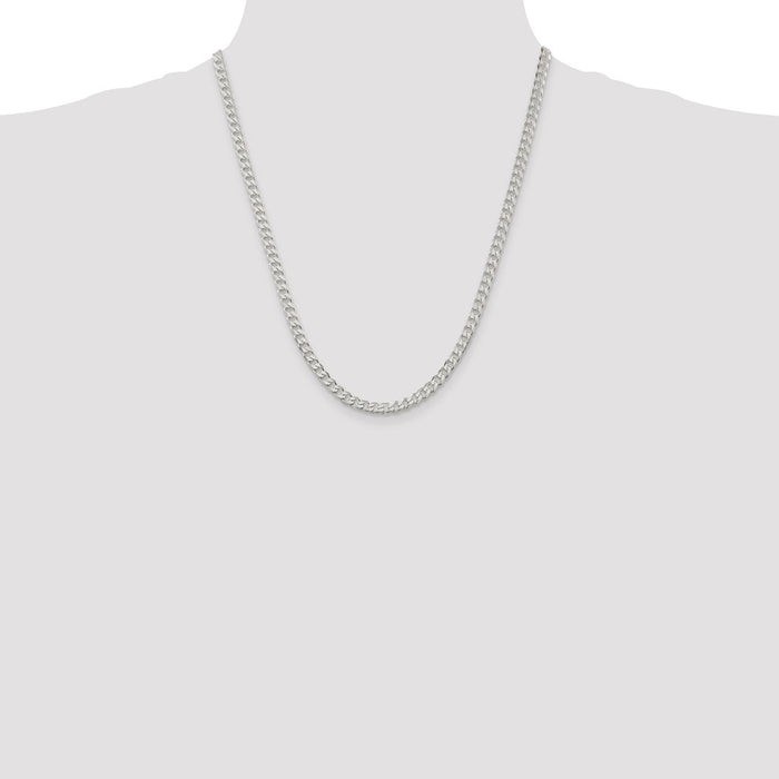 Buy Exclusive 4.5mm Sterling Silver Curb Chain - Stylish & Affordable Jewelry-4