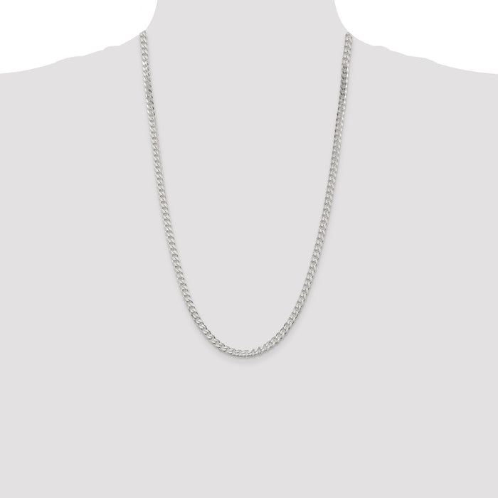 High-Quality 4.5mm Sterling Silver Curb Chain - Stylish and Affordable Accessory-4