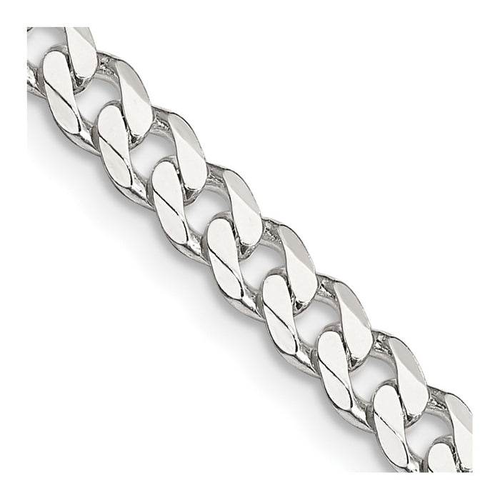 High-Quality 4.5mm Sterling Silver Curb Chain - Stylish and Affordable Accessory-1