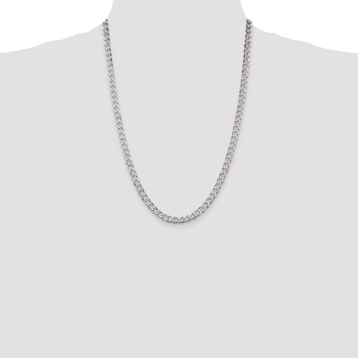 Designer 5.7mm Sterling Silver Curb Chain - Affordable Luxury Jewelry-4