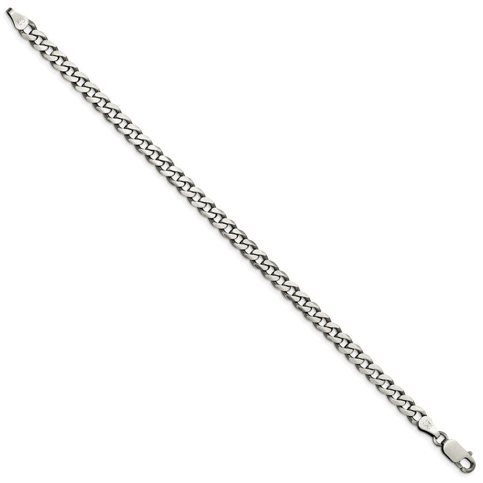 High-quality 6.0mm Sterling Silver Curb Chain - Affordable Luxury Accessory-2
