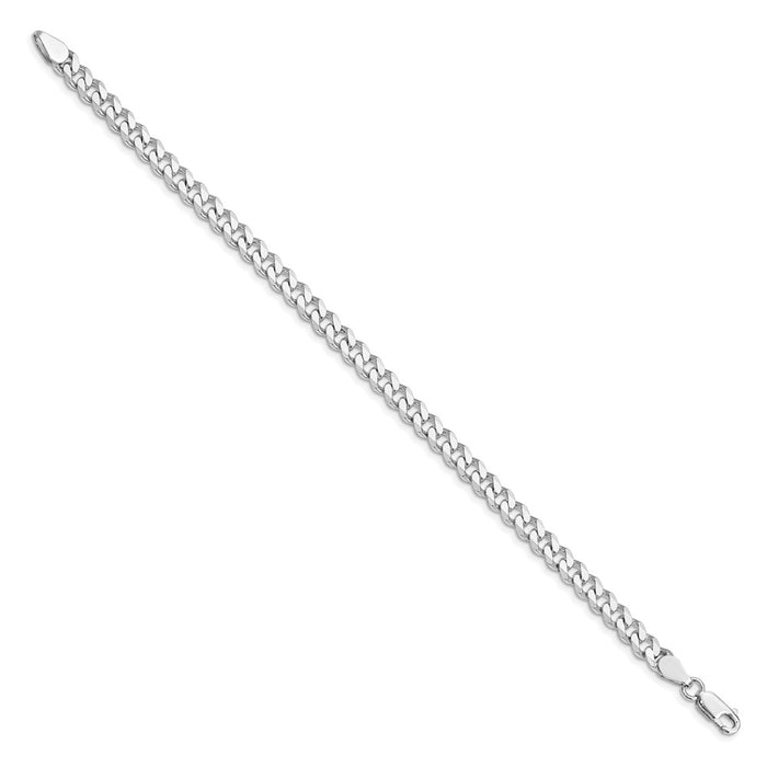 Buy Stylish Rhodium-Plated Sterling Silver 5.7mm Curb Chain - Affordable Luxury-2