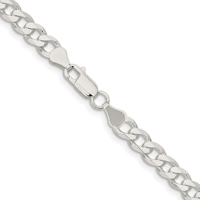 Buy Stylish 6.5mm Sterling Silver Curb Chain - High-Quality & Affordable Value!-3