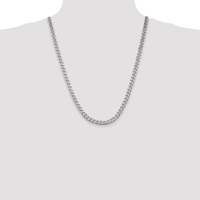 Buy Stylish 6.5mm Sterling Silver Curb Chain - Affordable Luxury Accessory-4