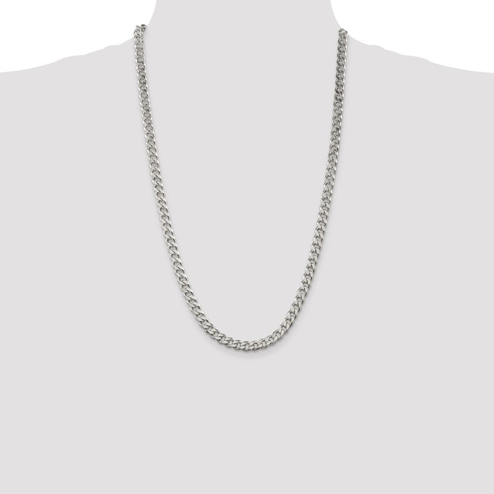 Buy Stylish 6.5mm Sterling Silver Curb Chain - Affordable & High-Quality Design-4