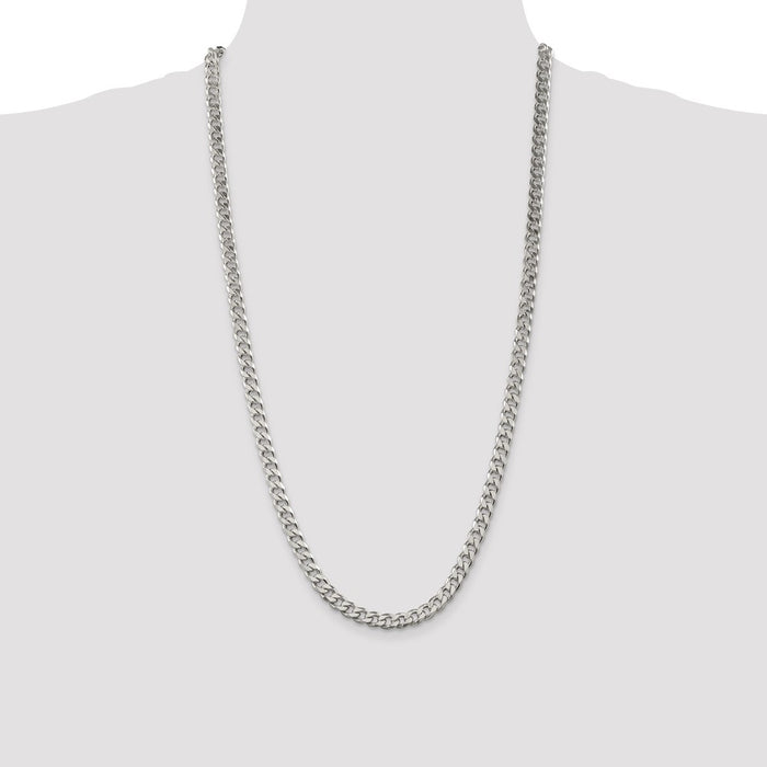 Buy Stylish 6.5mm Sterling Silver Curb Chain - High-Quality & Affordable Value!-4