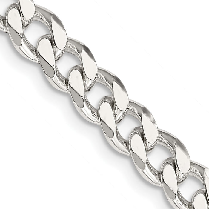 Exclusive 6.5mm Sterling Silver Curb Chain - Stylish and Affordable Value!-1