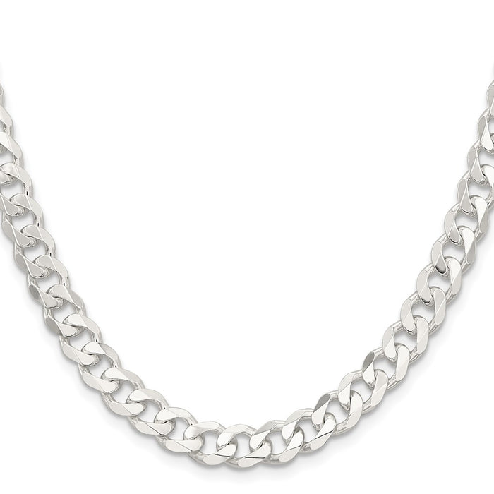 Buy Stylish 7.5mm Sterling Silver Curb Chain - Affordable Luxury Jewelry-2