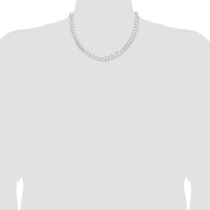 Buy Stylish 7.5mm Sterling Silver Curb Chain - Affordable Luxury Jewelry-4
