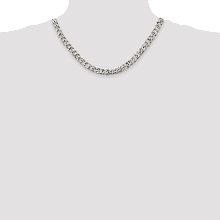 High-Quality 8.3mm Sterling Silver Curb Chain - Stylish & Affordable Design-4