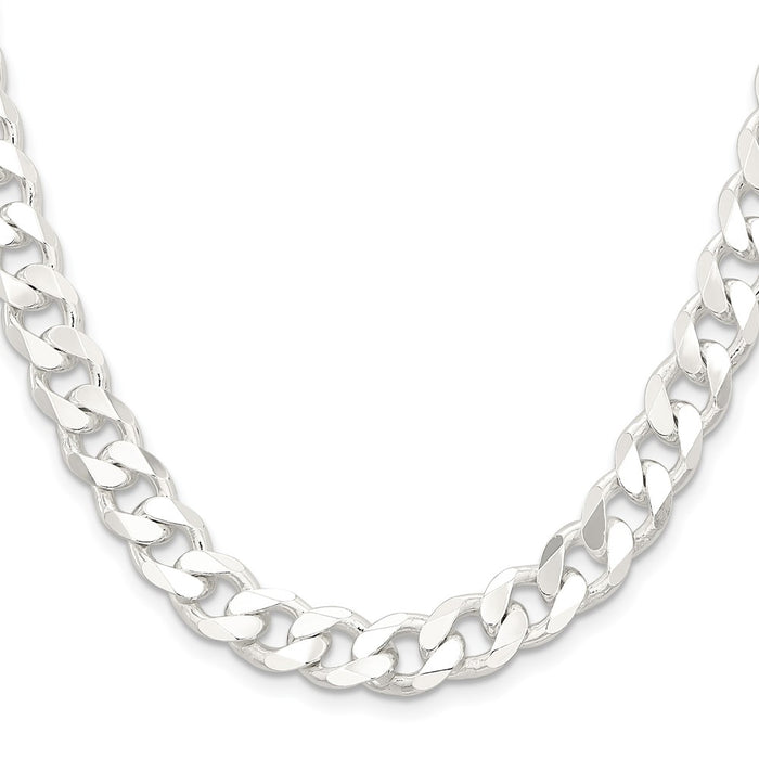 Exclusive 9.3mm Sterling Silver Curb Chain - Stylish and Affordable Quality-2