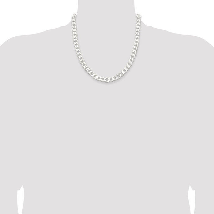 Buy Stylish 9.3mm Sterling Silver Curb Chain - Affordable Luxury Accessory-4