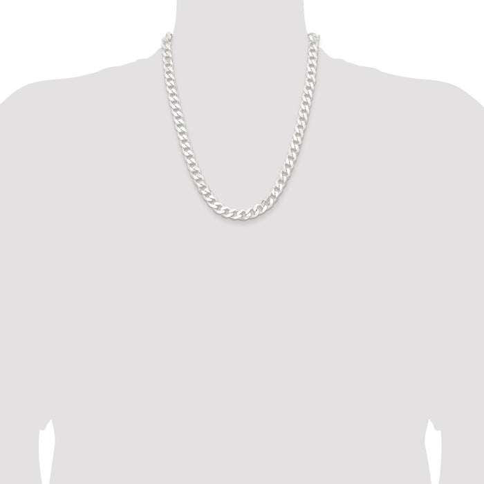 Buy 9.3mm Sterling Silver Curb Chain - Stylish & Affordable Jewelry Piece-4