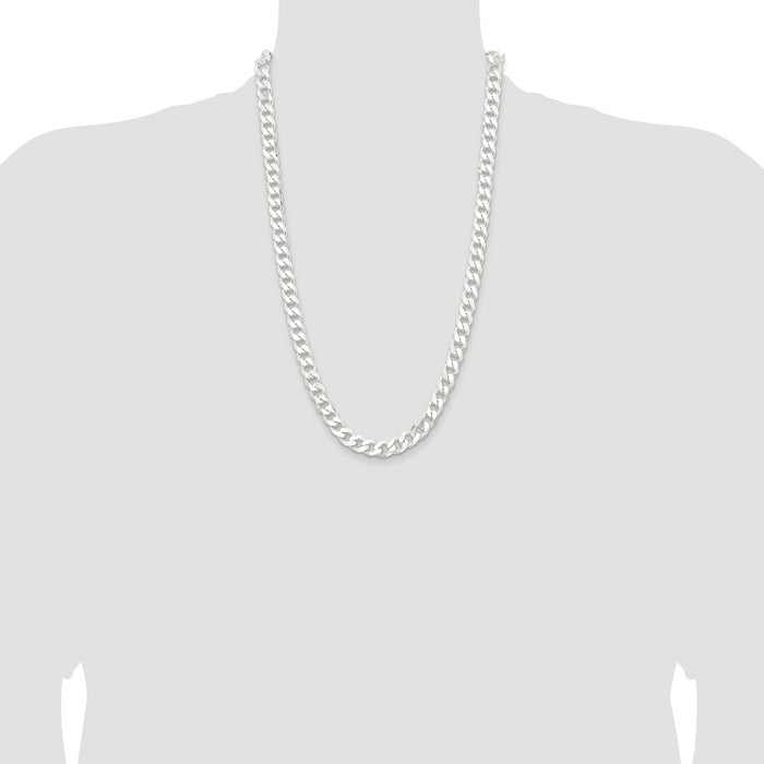 Exclusive 9.3mm Sterling Silver Curb Chain - Stylish and Affordable Quality-4