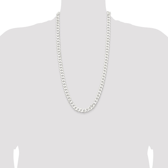 Buy Stylish 9.3mm Sterling Silver Curb Chain - High-Quality and Affordable!-4