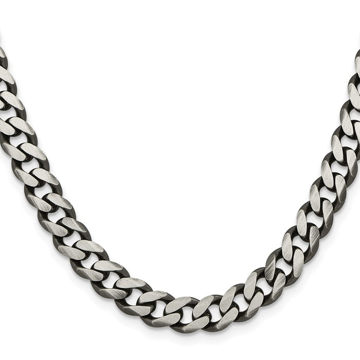 Buy Stylish Antiqued Sterling Silver Curb Chain - 9.3mm, Great Value!-2