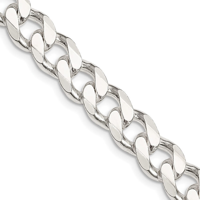 Buy 9.3mm Sterling Silver Curb Chain - Stylish & Affordable Jewelry Piece-1
